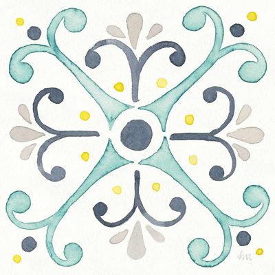 " Garden Getaway Tile III White " by Laura Marshall