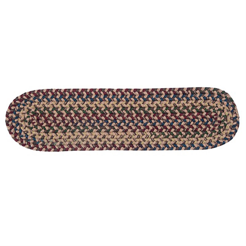 Tapis d'escalier New England Braid - 100% laine, Moka, Ensemble de 13