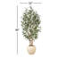 Ficus artificiel 8 pi avec grand pot à fleurs blanc Adcock