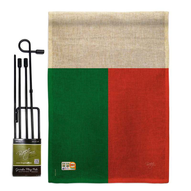 Madagascar the world, impressions en polyester de 2 côtés 19 po x 13 po ensemble de drapeau