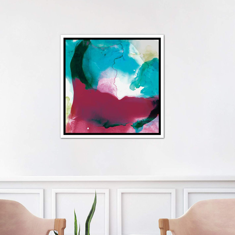 «LA Abstract I» par Sisa Jasper, reproduction d'art graphique encadrée, Toile blanche encadrée, H 18 po x l 18 po x 1,5 po