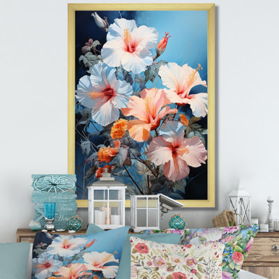 Impression romantique sur toile «Hibiscus romantique» Aransas II