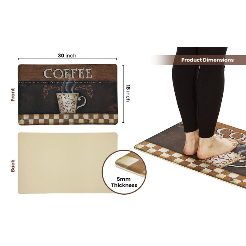 Tapis antifatigue anti-café de première qualité Meleri