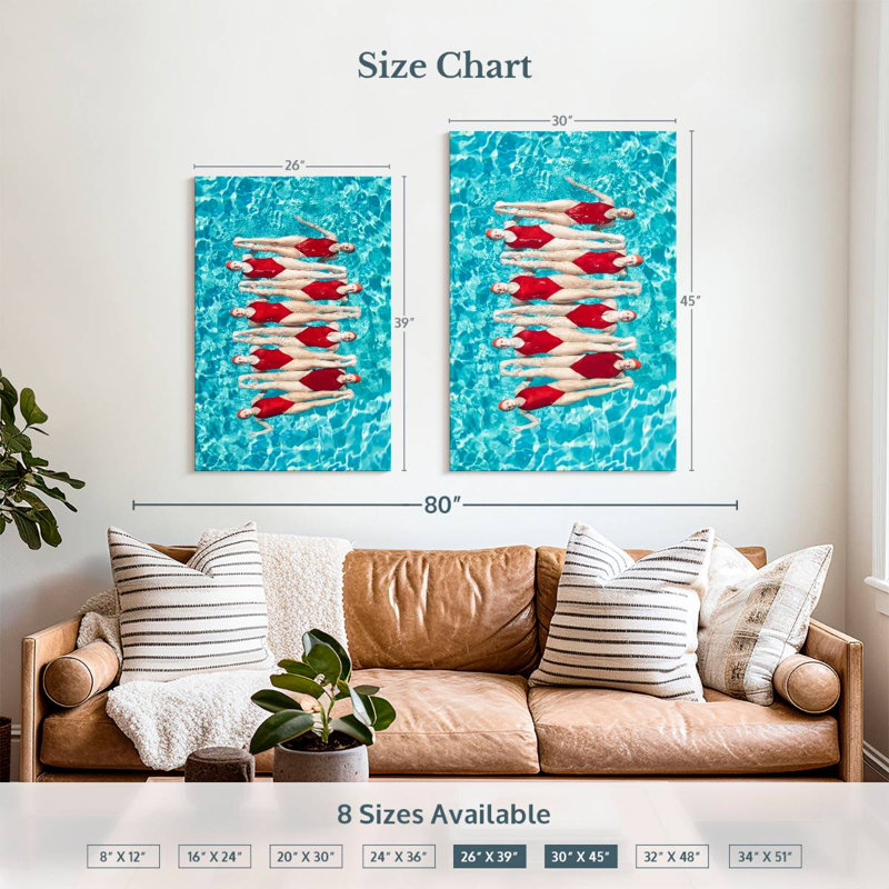 Sireci Synchronized Swimming Group, 39" H x 26" W