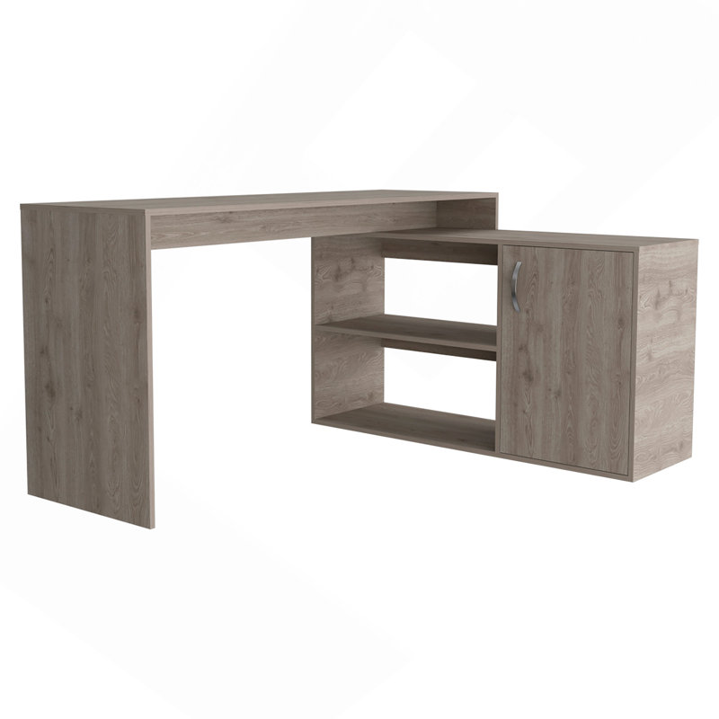 L-Shaped Desk Desti, Office, Light Gray, Light Gray