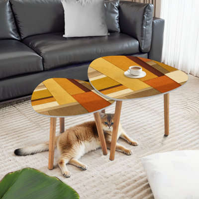 Ensemble de 2 tables basses gigognes Triangle