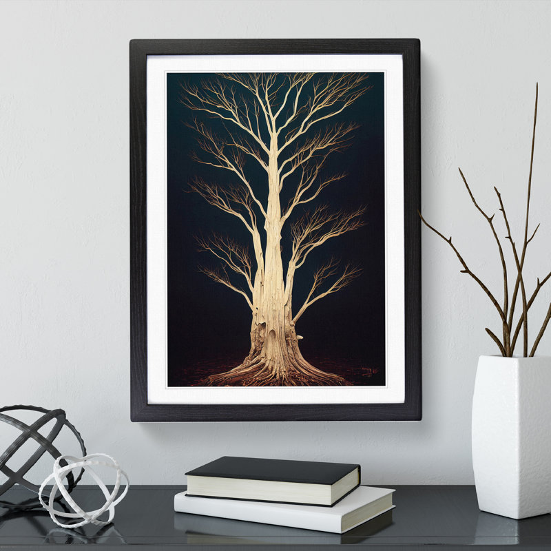 Magnificent Tree - Framed Print, Black, 34cm H x 25cm W x 2cm D