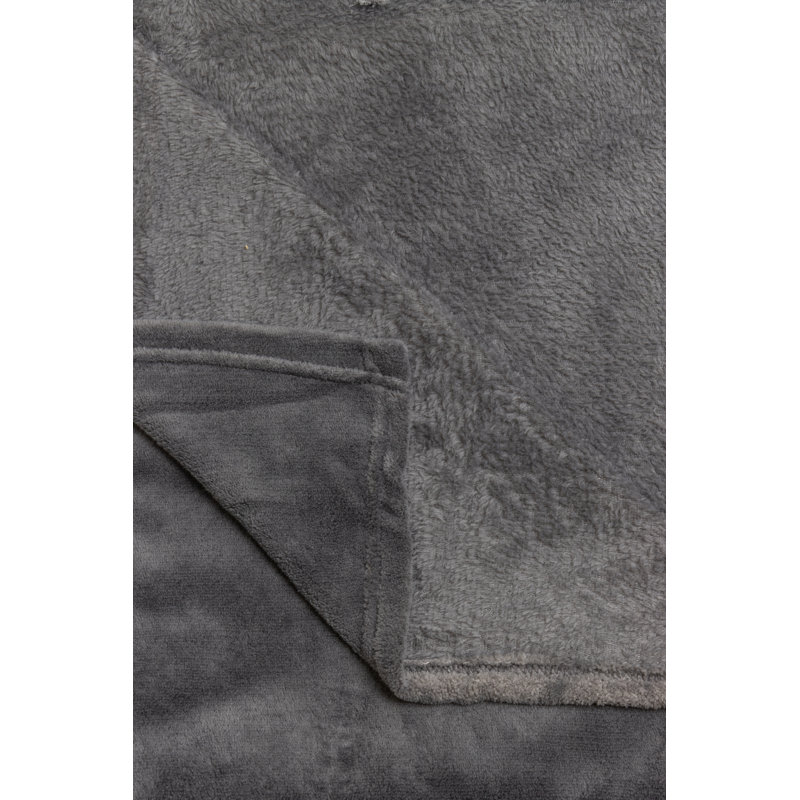 Hiltner Hand Woven Throw Blanket, Charcoal
