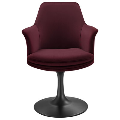 Lippa Performance Velvet Swivel Dining Armchair