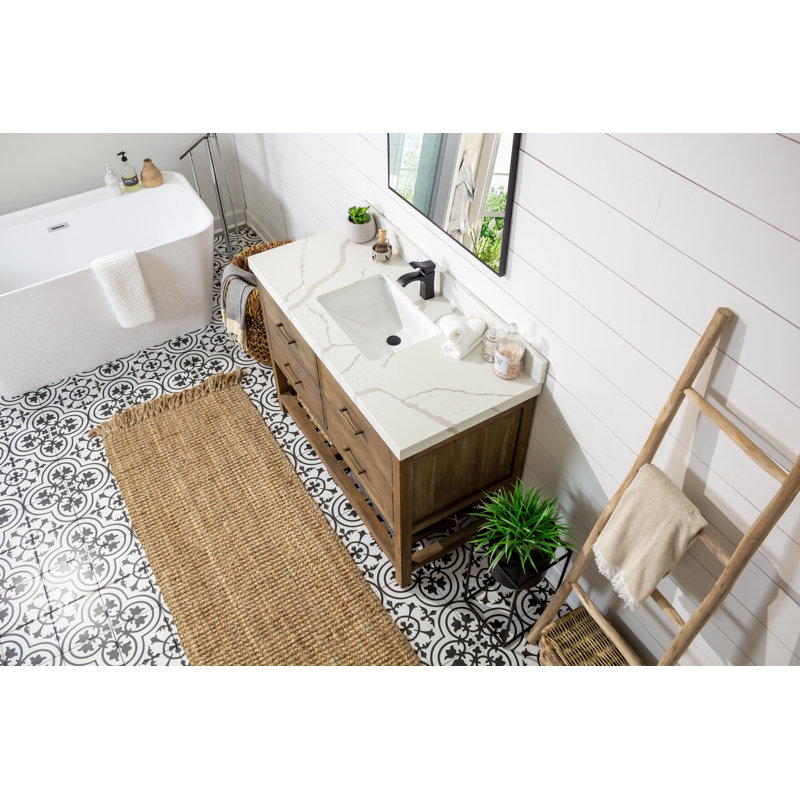 Ensemble de meuble-lavabo simple 42 "36", Calacatta, Gris vieilli