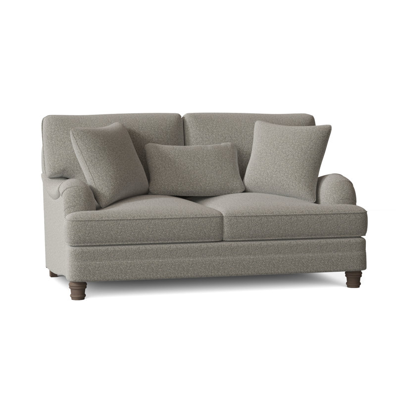 Tarleton Loveseat, Cream Chenille 1345-002, Aged Gray