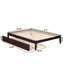 Lit plateforme robuste en bois massif avec lit gigogne Aayanna-447822417-456749049