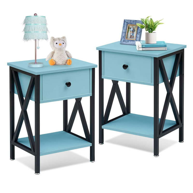 Bretenieres with Storage, 21.69" H x 15.79" W x 11.81" D, Grey
