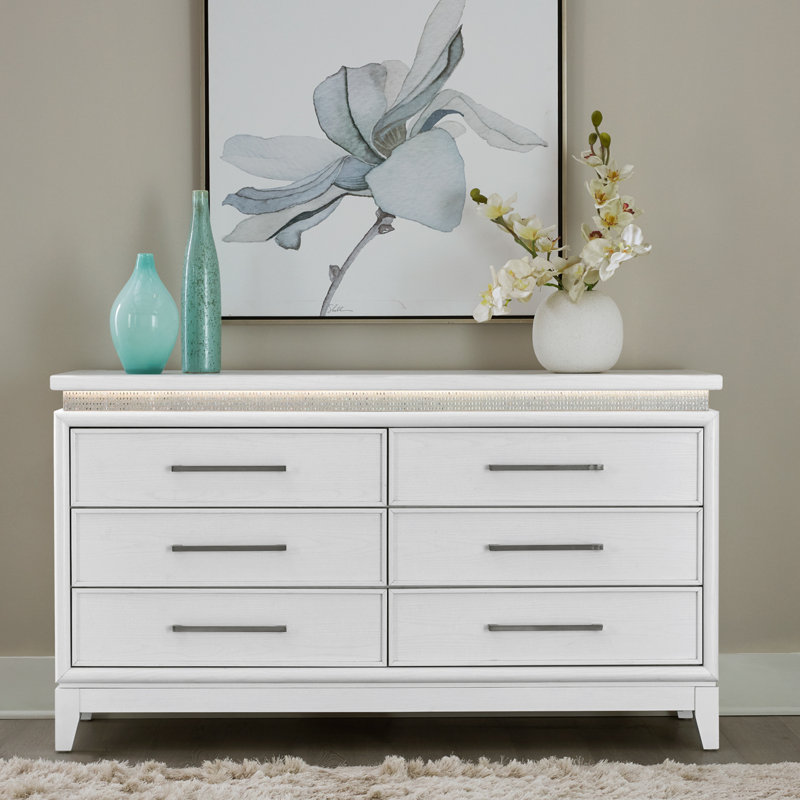 Oxford 6 Drawer Dresser w/ LED Lighting