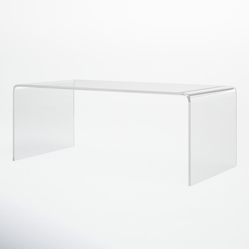 Addis 35'' Clear Acrylic Rectangular Coffee Table