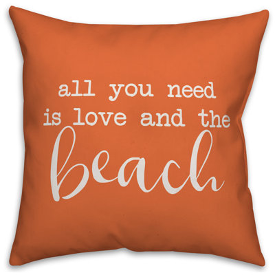 Textual Outdoor Throw Pillow