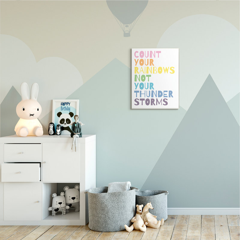Texte de l'arc-en-ciel Bittner Count Rainbows Not Thunder Storms, H 19 po x l 13 po x P 0,5 po, Plaque murale