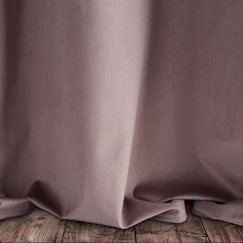 Tavarozzi Blackout Curtains Single Panel, Pink