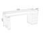 Bureau rectangulaire brun en bois massif avec 4 tiroirs-108839983