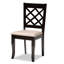 Marbury 7-Pc Dining Set in Sand Fabric Upholstered, 37.4'' H X 18.1'' W X 20.3'' D-1233491812-1233491815-1255126510