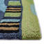 Tapis bleu / vert en polyester touffeté à la main Johvanna-1094158396