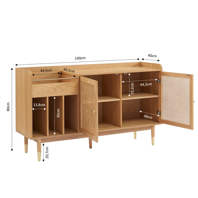 Ajayah 140cm Sideboard