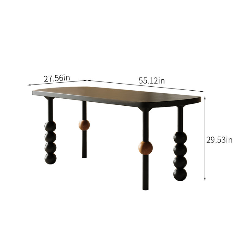 Table de salle à manger Maximino, L 27,56 po x L 55,12 po