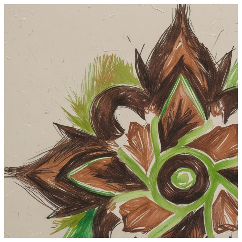 Couvertures d'art brun brun et mandala, 50in W x 60in H