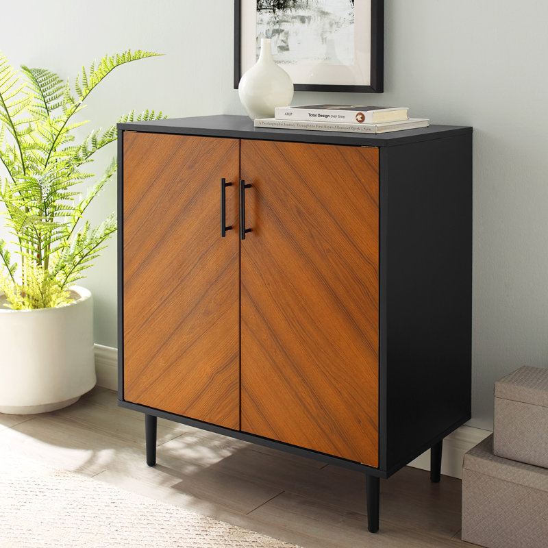 Aminatou Accent Cabinet, Acorn/Black