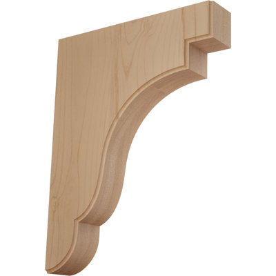 1 3/4"W x 8 1/2"D x 11"H Bedford Wood Bracket, Alder (4-Pack)