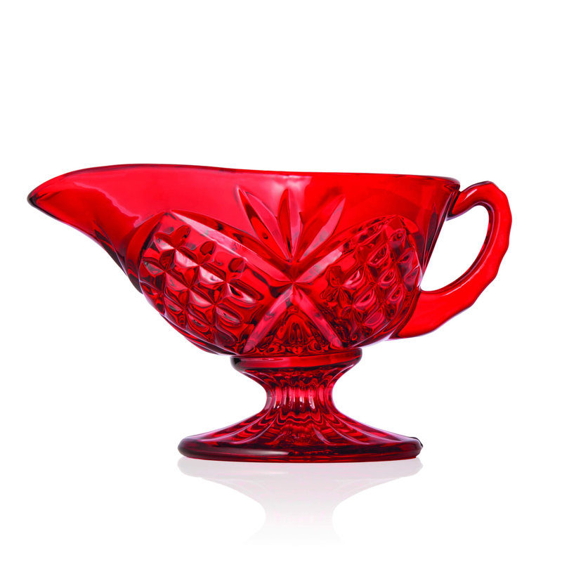 Dublin Crystal Red Gravy Boat