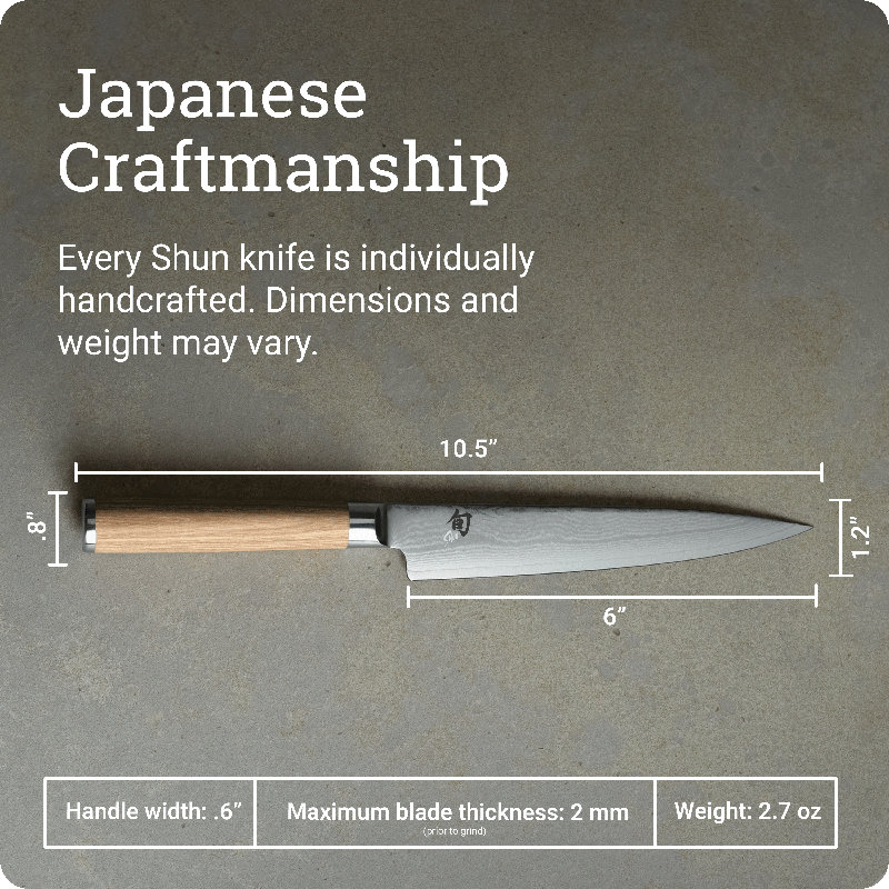 Couteau Shun Classic, 10", 6"