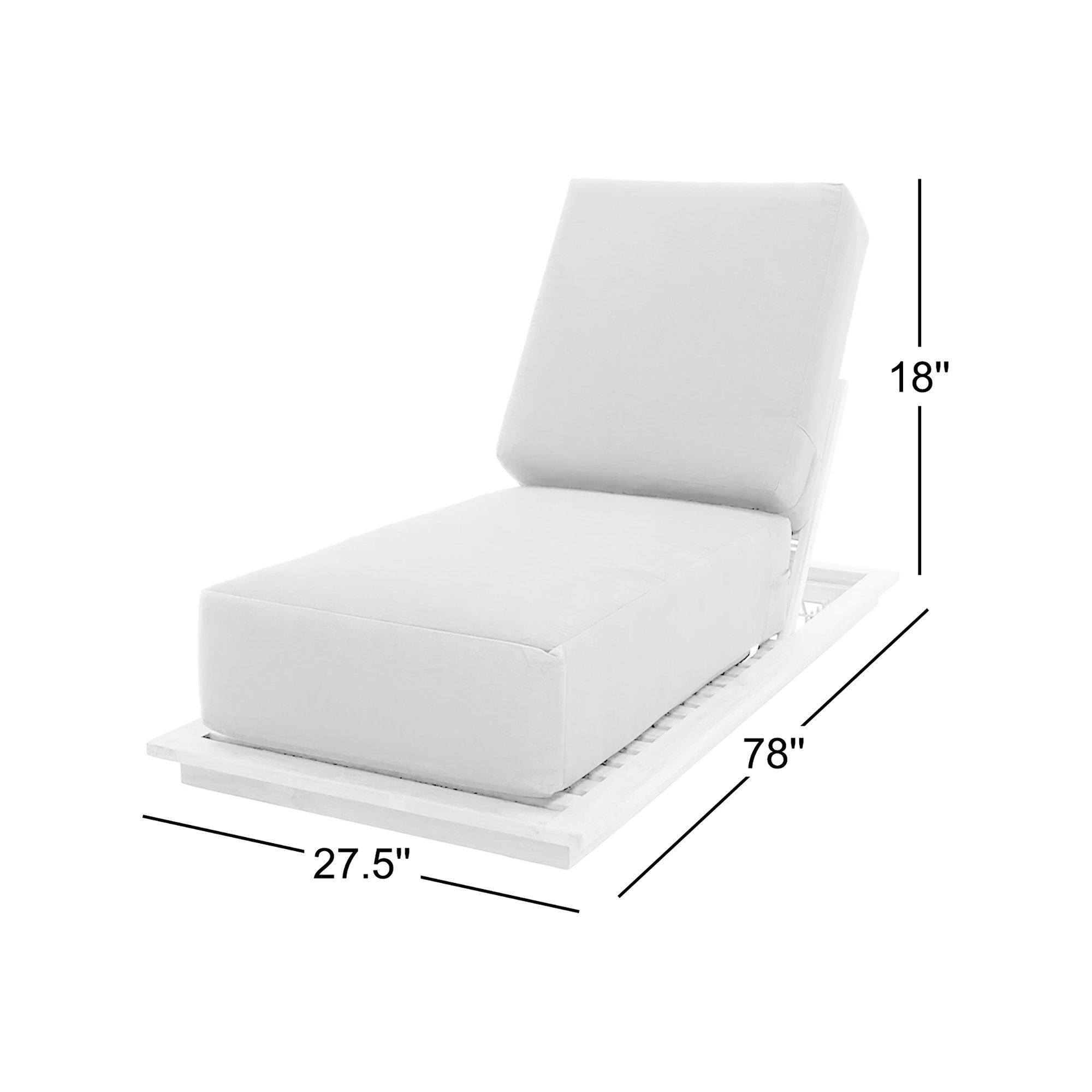 Varenna 27.5'' Outdoor Teak Chaise Lounge, Cocoa