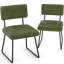 Chaise d'appoint rembourrée en velours Nikitia-967706647