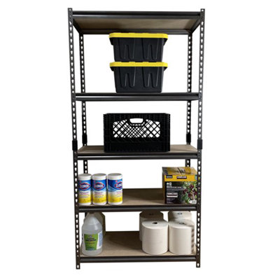 72"" H x 36"" W Steel Standard Bookcase -  Juggernaut Storage, SS3618-5BLKAMZ