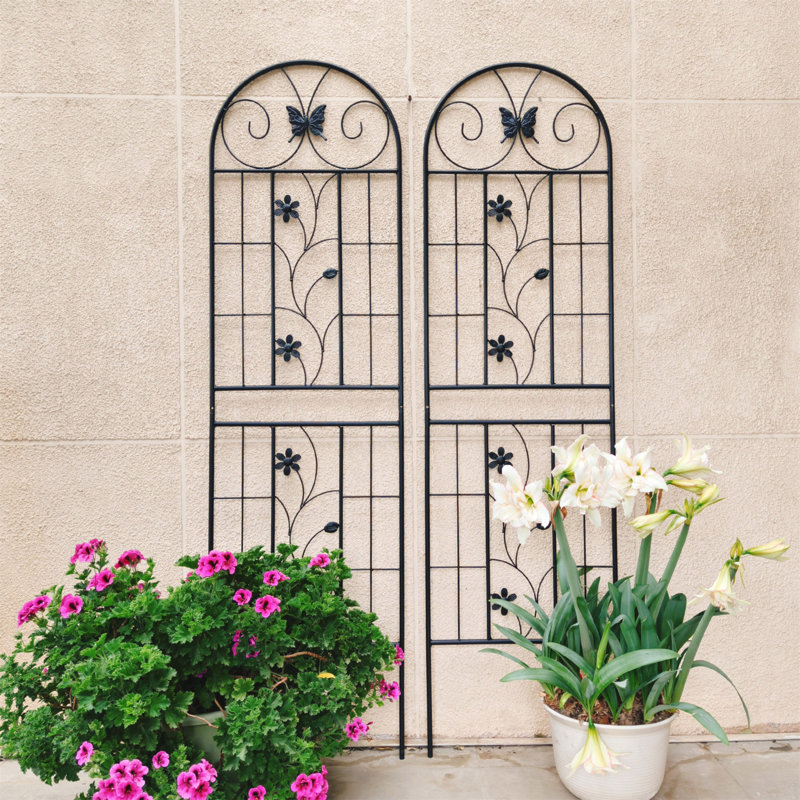 2 Pack Metal Garden Trellis 86.7" X 19.7" Rustproof Trellis For Climbing Plants Outdoor Flower Support