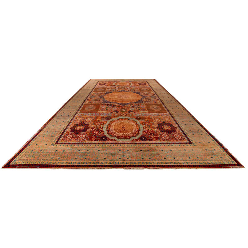 12x19 Rust and Green Anatolian Traditional Rug