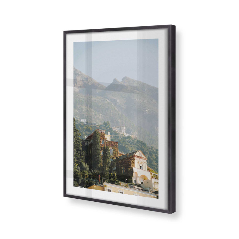 Imprimé Hillside Haven, Cadre simple en zinc patiné, H 15,25 po x l 12,25 po x P 1,25 po