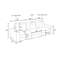 Canapé modulaire en velours côtelé de qualité supérieure 98 po Kaci -1098500348