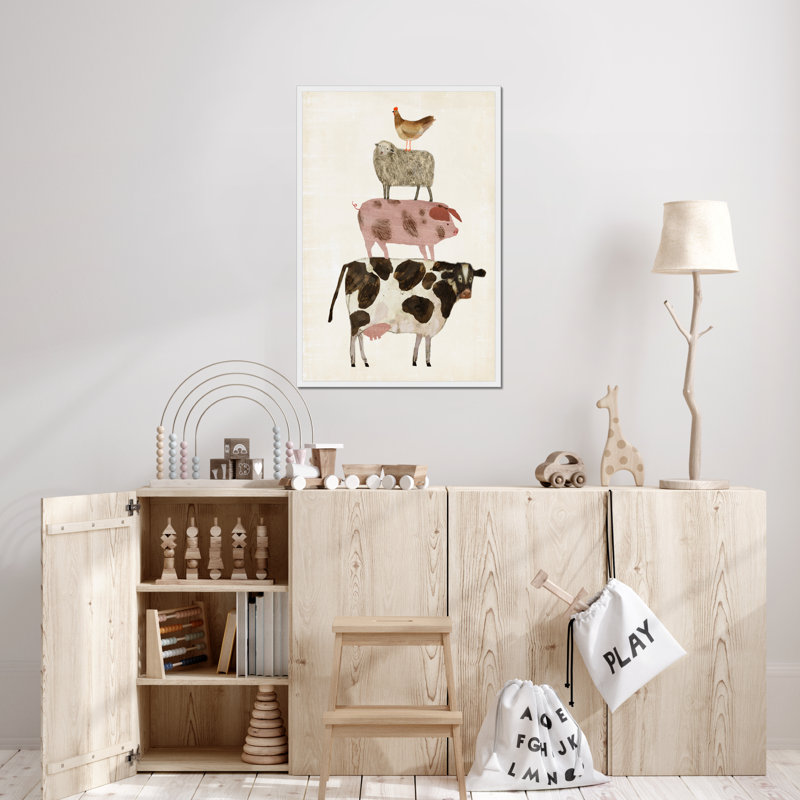 Barnyard Buds IV by Victoria Borges - Wrapped Canvas Painting Print, 95cm H x 65cm W, White Framed Paper Print
