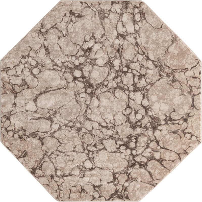 Kennebec Abstract Indoor Rug, Octagon 6' x 6'