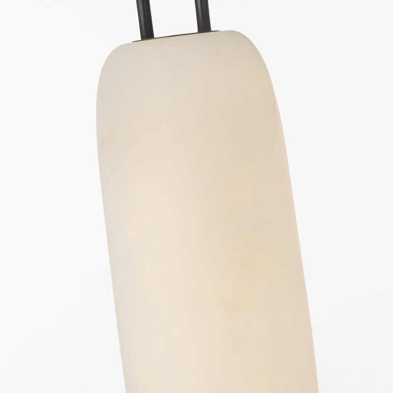 Kelly Wearstler Formosa Single Pendant with Alabaster, Bronze, 56" H x 3.25" W x 3.25" D