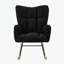 Chaise berçante capitonnée et rembourrée avec structure en métal-1785527972