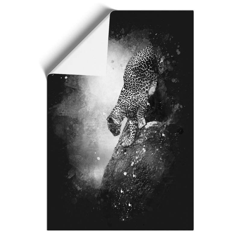 Leopard Paint Splash - Frameless Print, 84cm H x 59cm W x 0.1cm D