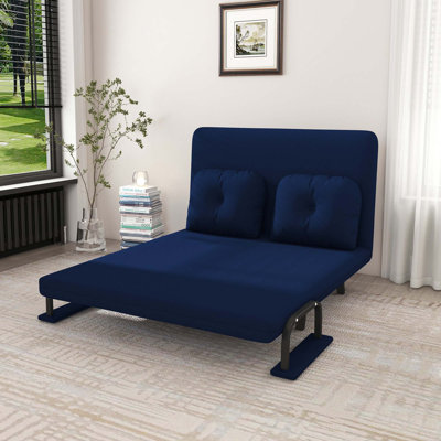 71.6 Wide Folding Sofa Bed 5-In-1 Convertible Chair For Two With Adjustable Backrest And Pillow, Space-Saving Sleeper For Living Room, Bedroom & Office