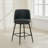 Modern 26" Swivel Faux Leather Upholstered Counter Stool with Wood Trim-433224176-433224181