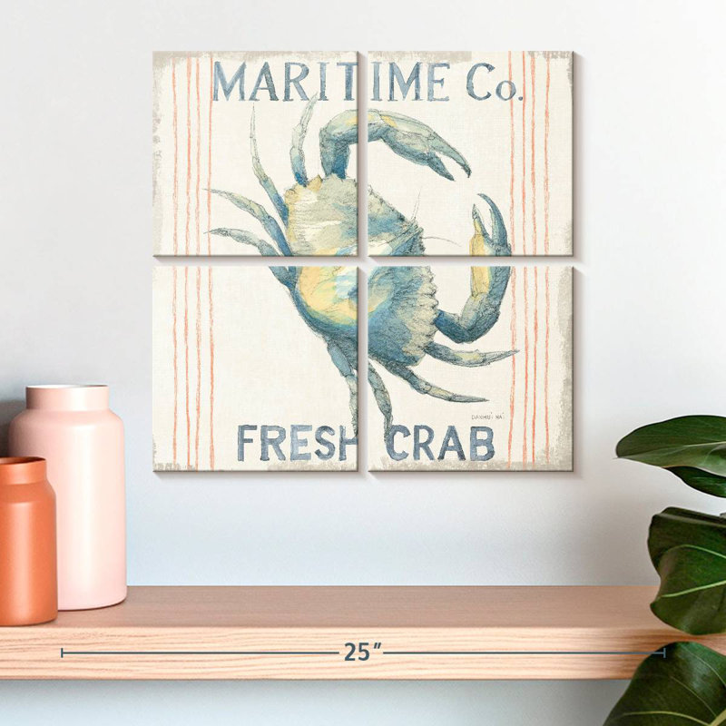 Plaque murale Kema Floursack Nautical Square III, H 18 po x l 18 po