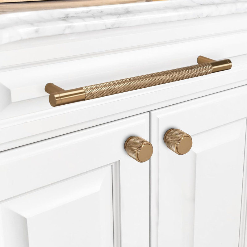 6 Pack Knurled Cabinet Pulls Drawer Handles, Kitchen Cabinet Hardware With Screws, Durable And Easy To Install For Cabinets, Dressers, Doors
