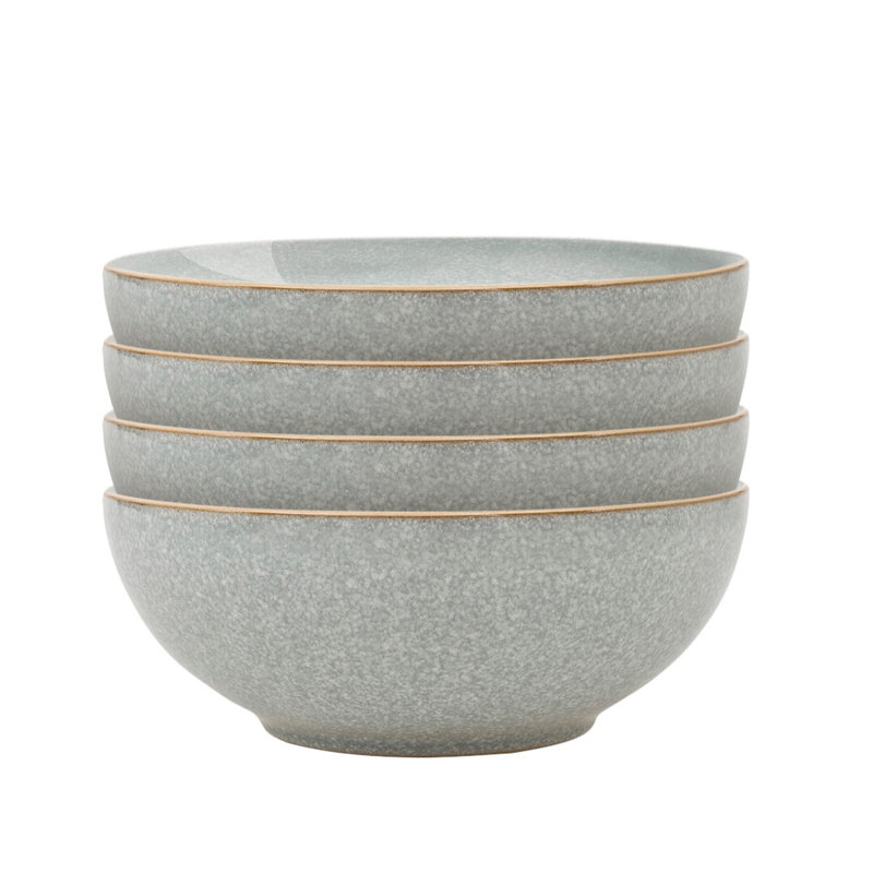 Denby Elements Coupe Cereal Bowls, Light Grey