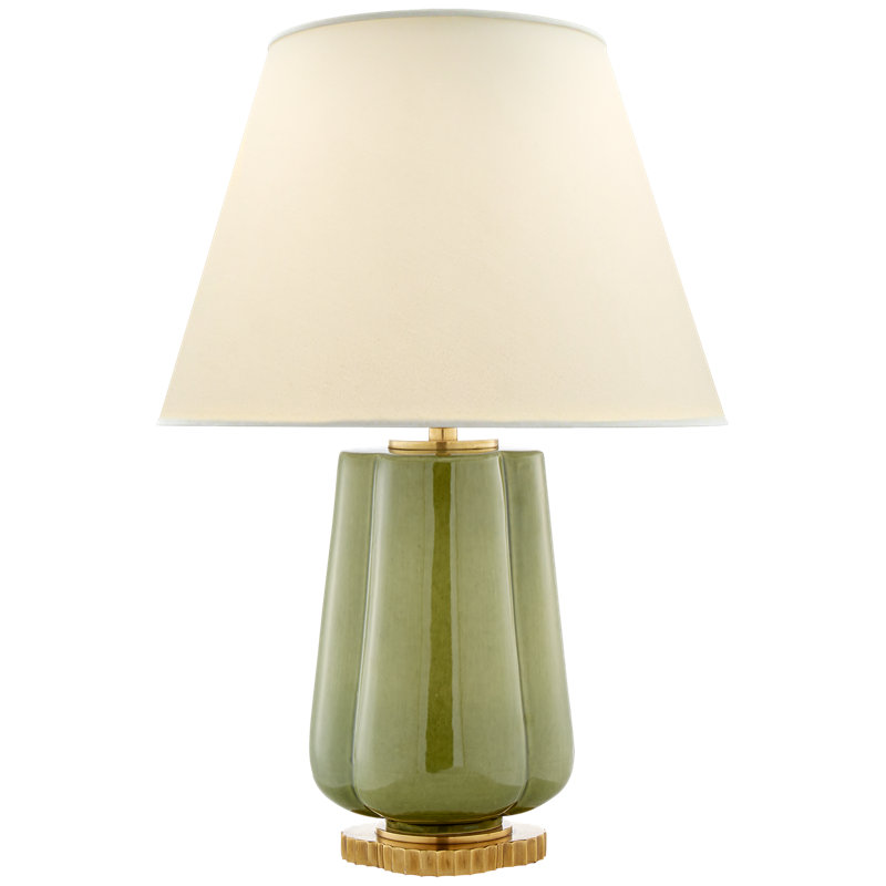 Penelope Table Lamp, White, 30" H x 17" W x 17" D